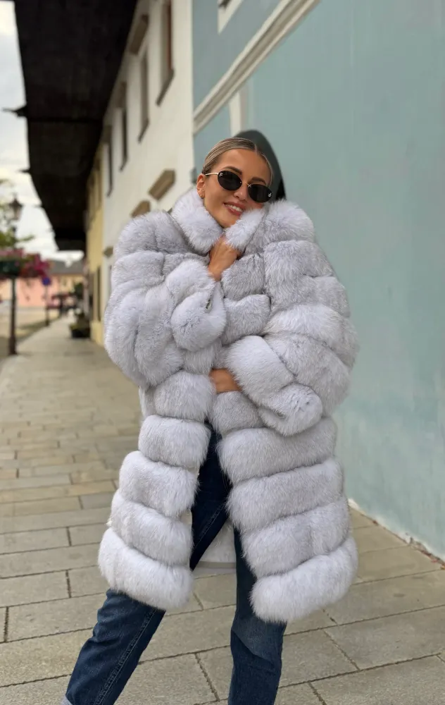 4v1 90/70 pelliccia/gilet da donna EXTRA White "WHITEKOMBI"
